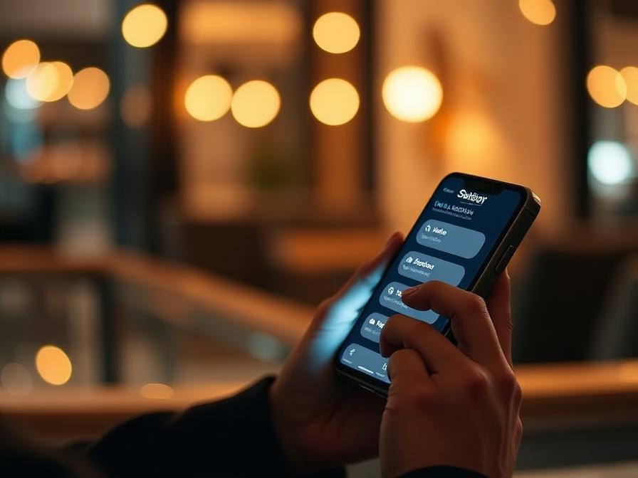 Person asking AI assistant on smartphone
